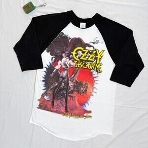 Vtg Ozzy Osbourne 80's Ultimate Tour Raglan T-Shirt - Size S/M
